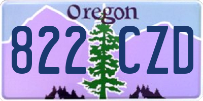 OR license plate 822CZD