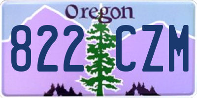 OR license plate 822CZM