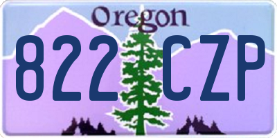 OR license plate 822CZP