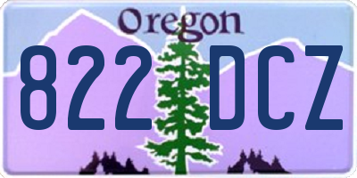 OR license plate 822DCZ