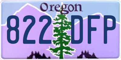OR license plate 822DFP