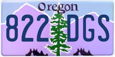 OR license plate 822DGS