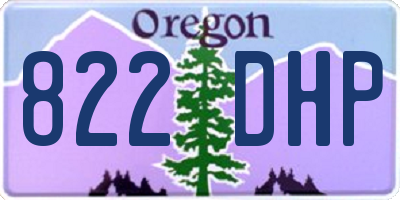 OR license plate 822DHP