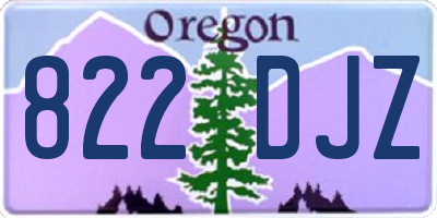 OR license plate 822DJZ