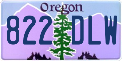OR license plate 822DLW