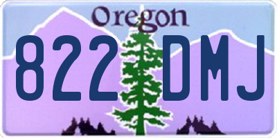 OR license plate 822DMJ