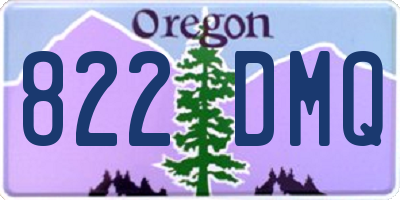 OR license plate 822DMQ