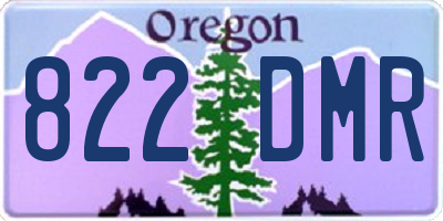 OR license plate 822DMR
