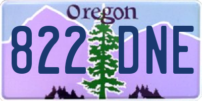 OR license plate 822DNE