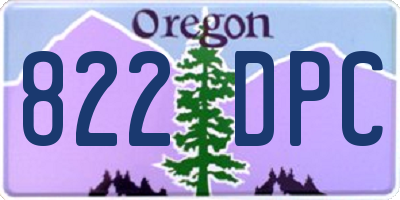 OR license plate 822DPC