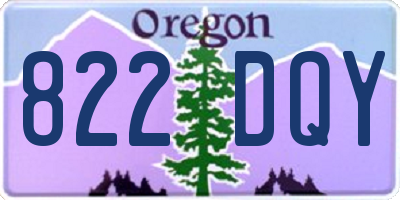 OR license plate 822DQY