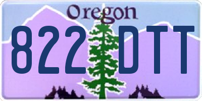 OR license plate 822DTT
