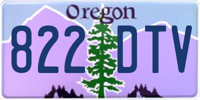 OR license plate 822DTV