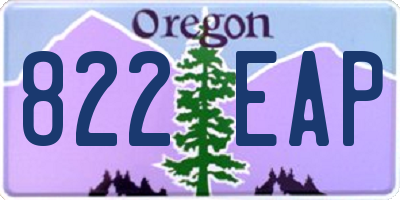 OR license plate 822EAP
