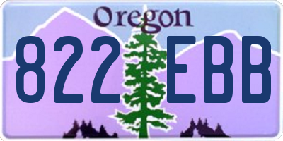 OR license plate 822EBB