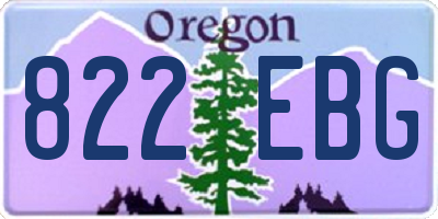 OR license plate 822EBG