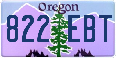 OR license plate 822EBT