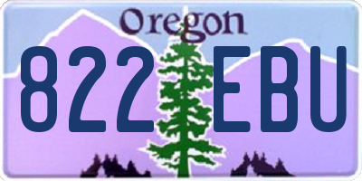 OR license plate 822EBU