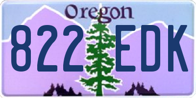 OR license plate 822EDK