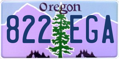 OR license plate 822EGA