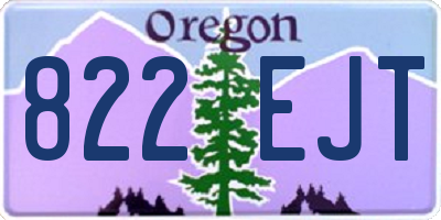 OR license plate 822EJT