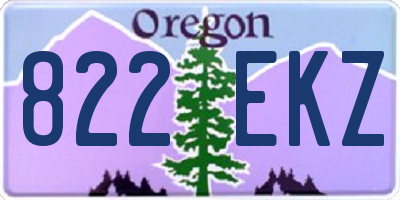 OR license plate 822EKZ