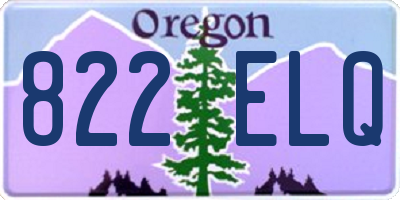 OR license plate 822ELQ