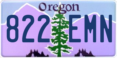 OR license plate 822EMN