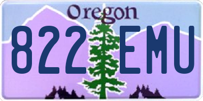 OR license plate 822EMU