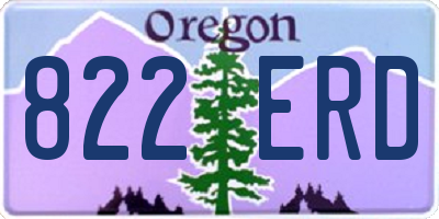 OR license plate 822ERD
