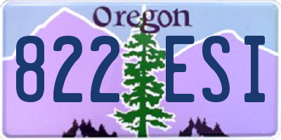OR license plate 822ESI
