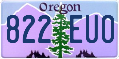 OR license plate 822EUO