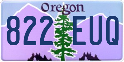 OR license plate 822EUQ