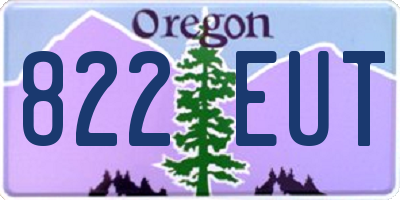 OR license plate 822EUT