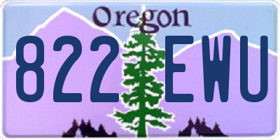 OR license plate 822EWU