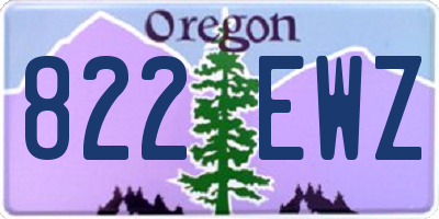 OR license plate 822EWZ