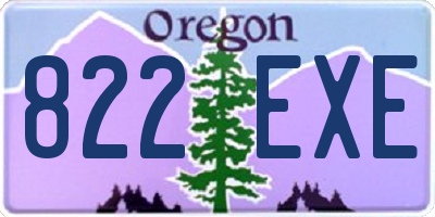 OR license plate 822EXE
