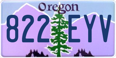 OR license plate 822EYV