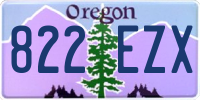 OR license plate 822EZX