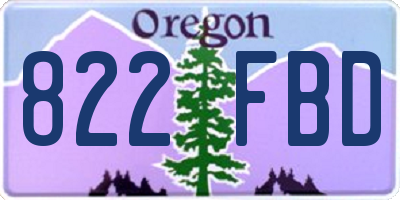 OR license plate 822FBD
