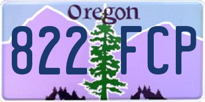 OR license plate 822FCP