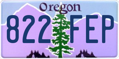 OR license plate 822FEP
