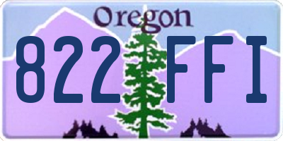 OR license plate 822FFI