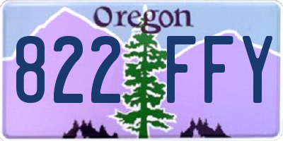 OR license plate 822FFY