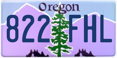 OR license plate 822FHL