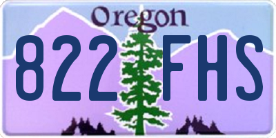 OR license plate 822FHS