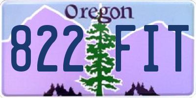 OR license plate 822FIT