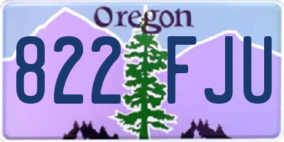 OR license plate 822FJU