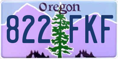 OR license plate 822FKF