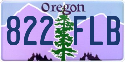 OR license plate 822FLB